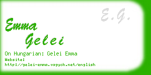 emma gelei business card